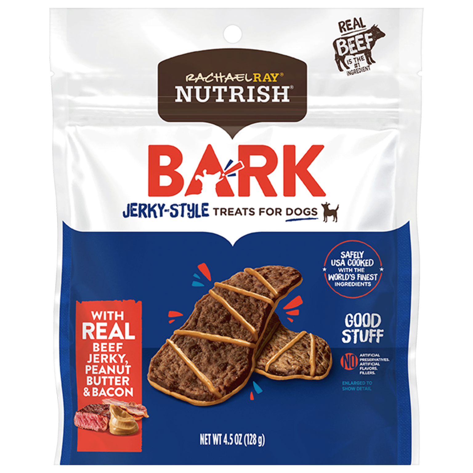 Nutrish® Bark JerkyStyle Dog Treats With Real Beef Jerky, Peanut