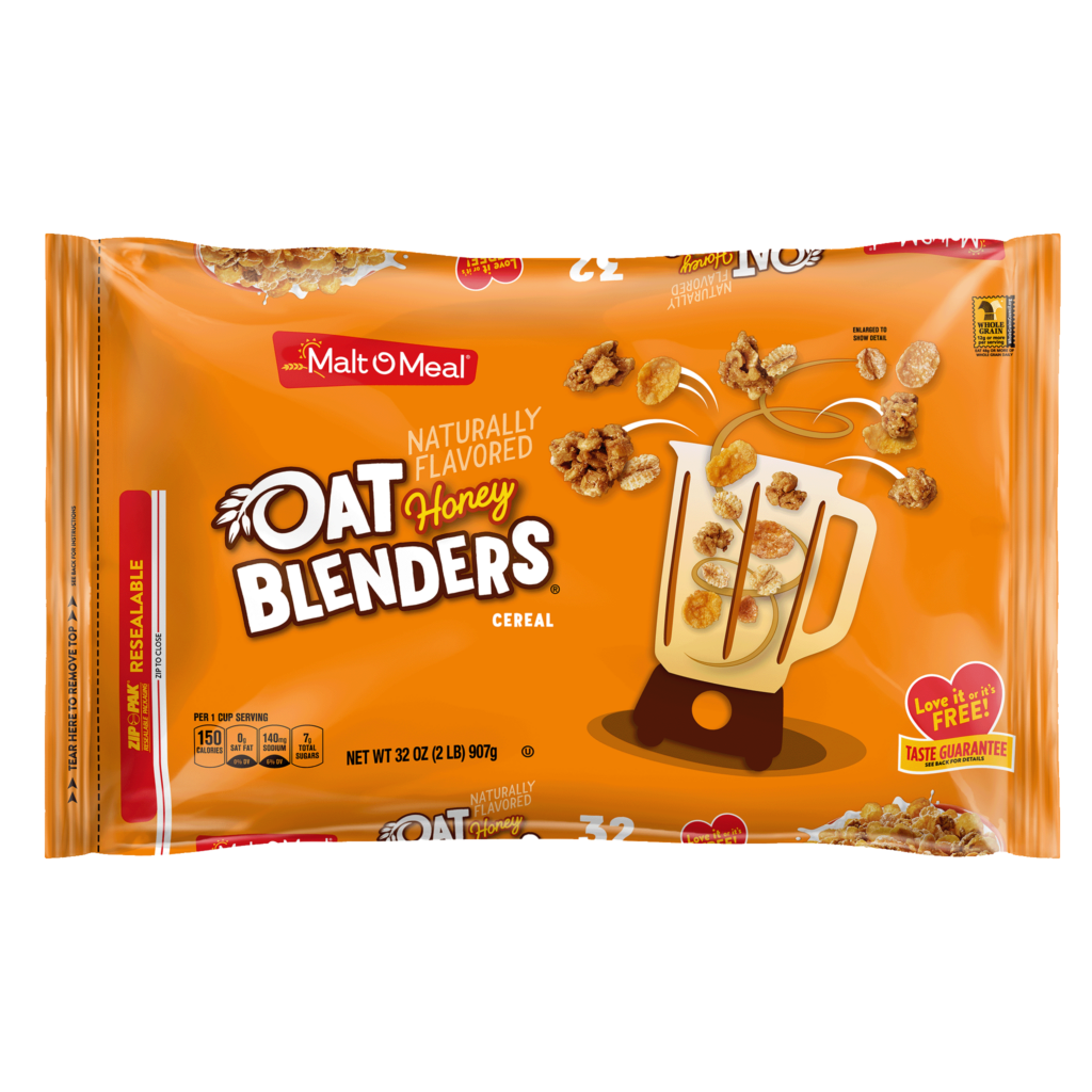 Malt-O-Meal® Oat Blenders with Honey cereal packaging