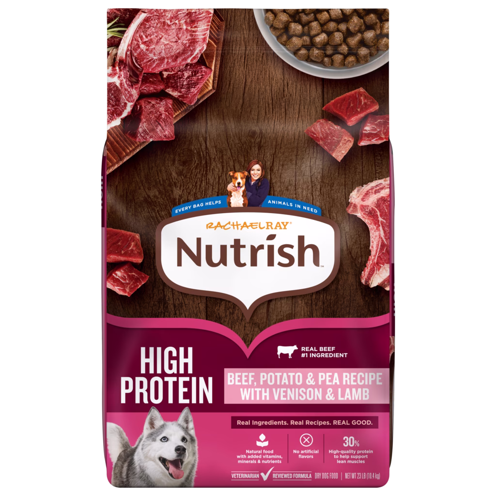 Rachael Ray Nutrish High Protein Beef, Potato & Peas Recipe with Venison & Lamb Dry Dog Food