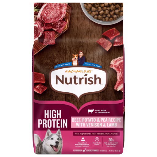 Rachael Ray Nutrish High Protein Beef, Potato & Peas Recipe with Venison & Lamb Dry Dog Food