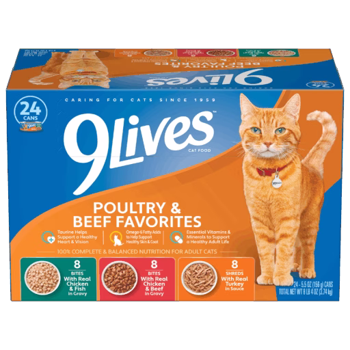 Poultry & Beef Favorites Wet Cat Food Variety 24 Pack