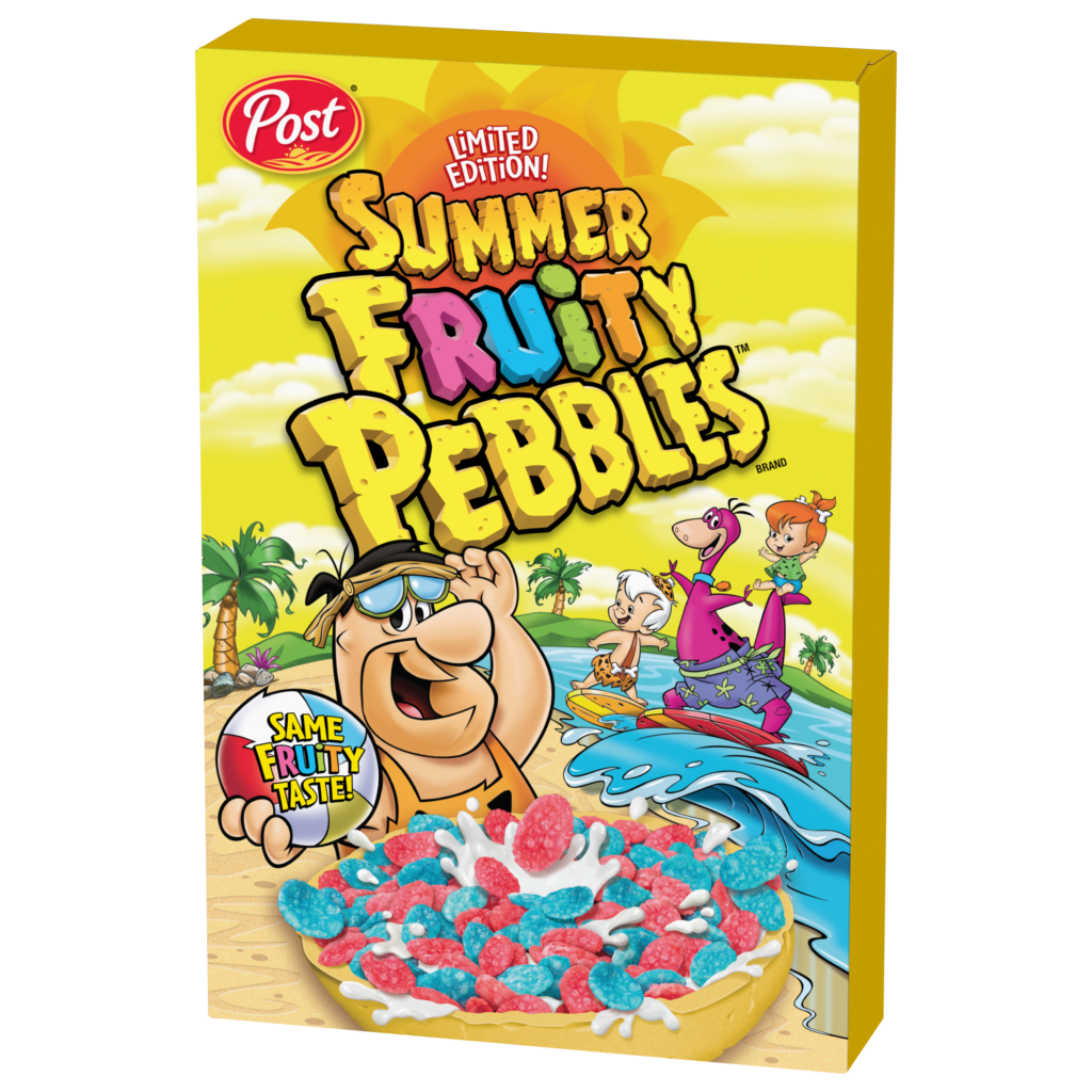 Summer Fruity PEBBLES Cereal Box