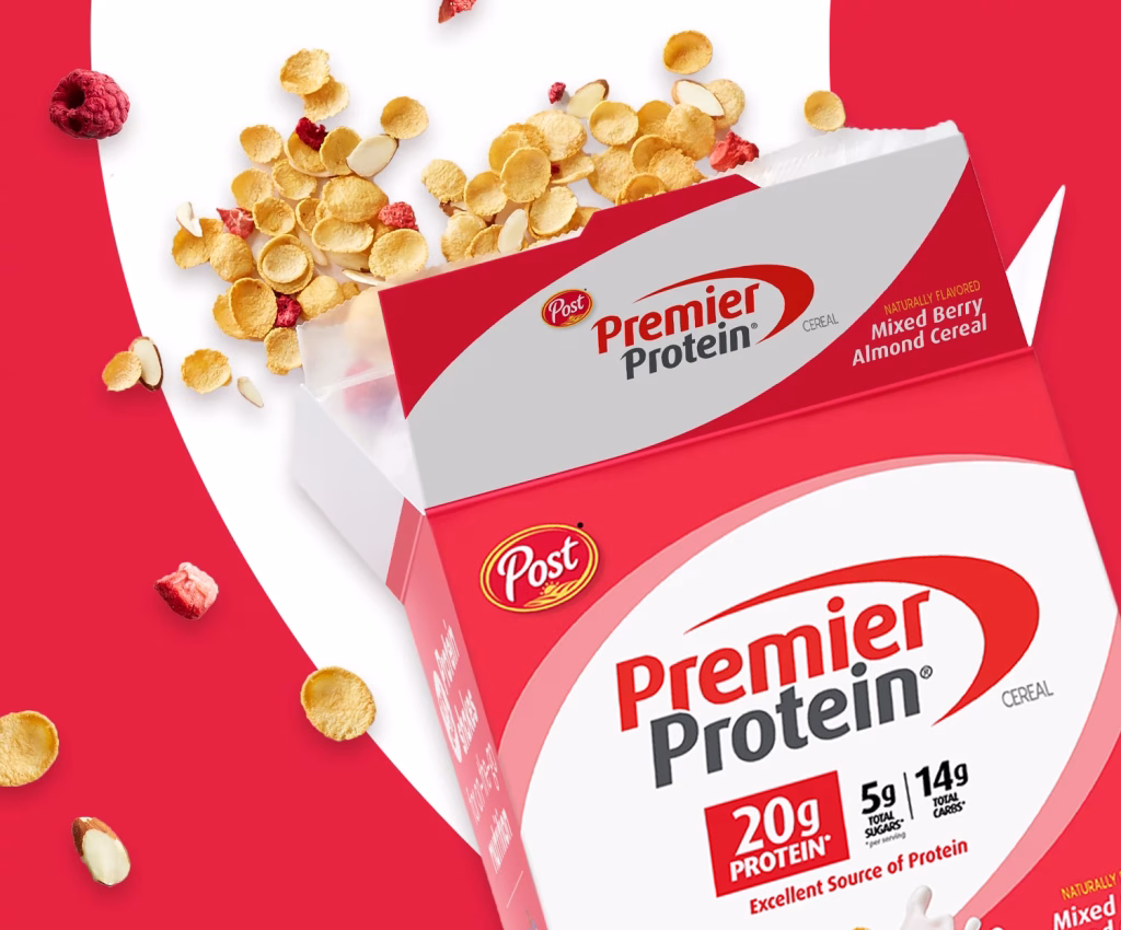 Premier Protein Mixed Berry Almond cereal