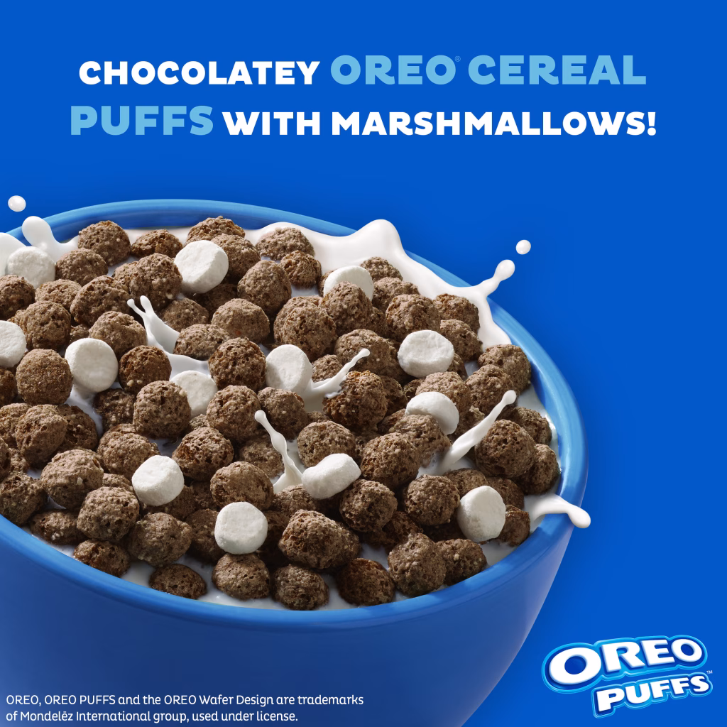 Chocolatey OREO® cereal puffs with marshmallows