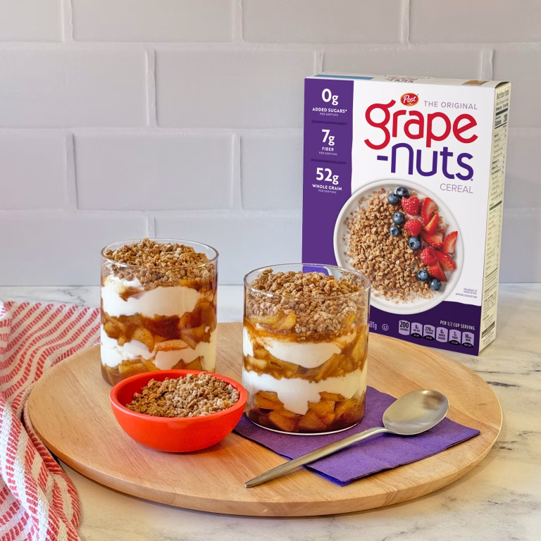 Grape-Nuts Cereal Apple Pie Breakfast Parfaits
