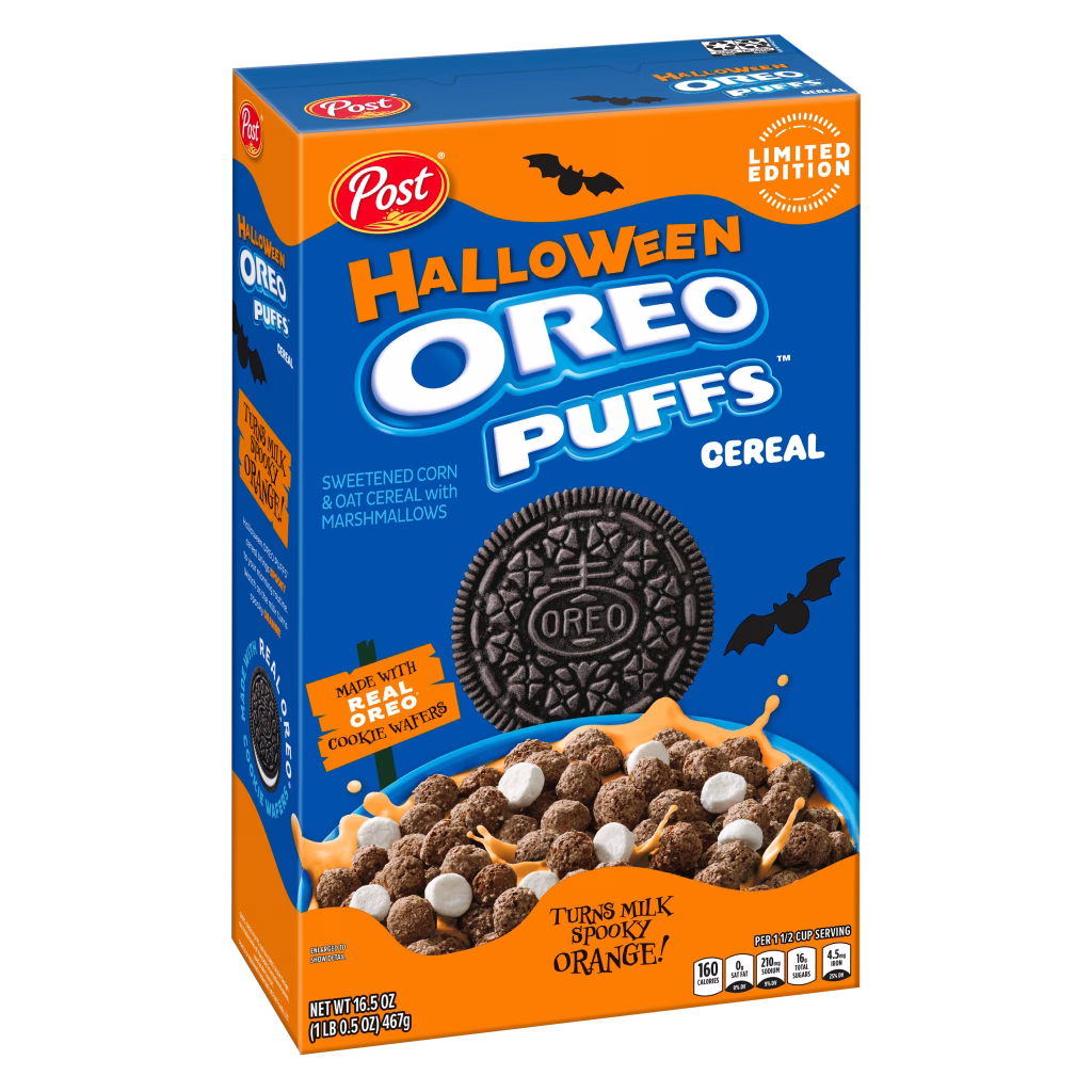 Halloween OREO PUFFS cereal box