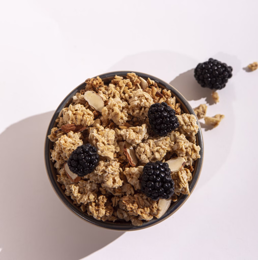 8th Avenue granola in a bowl