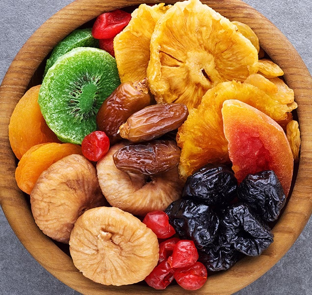 Dried fruits in a bowl