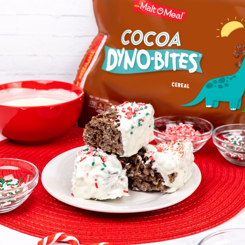 Malt-O-Meal Cereal Chocolate-Dipped Cocoa Dyno Bites Treats