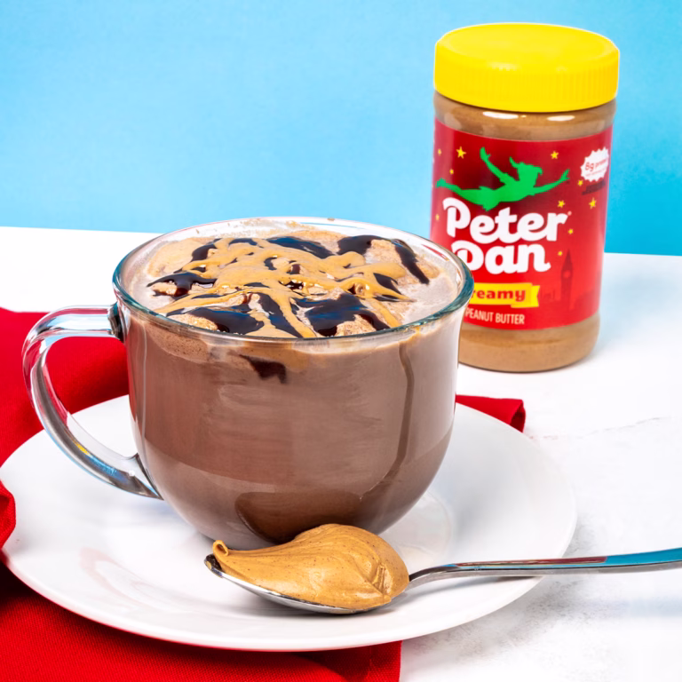 Peter Pan Peanut Butter Hot Chocolate & Whipped Cream