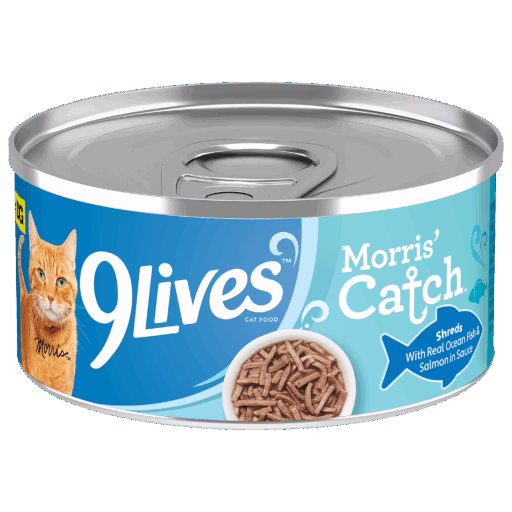 9Lives Morris’ Catch Shreds with Real Ocean Fish Wet Cat Food