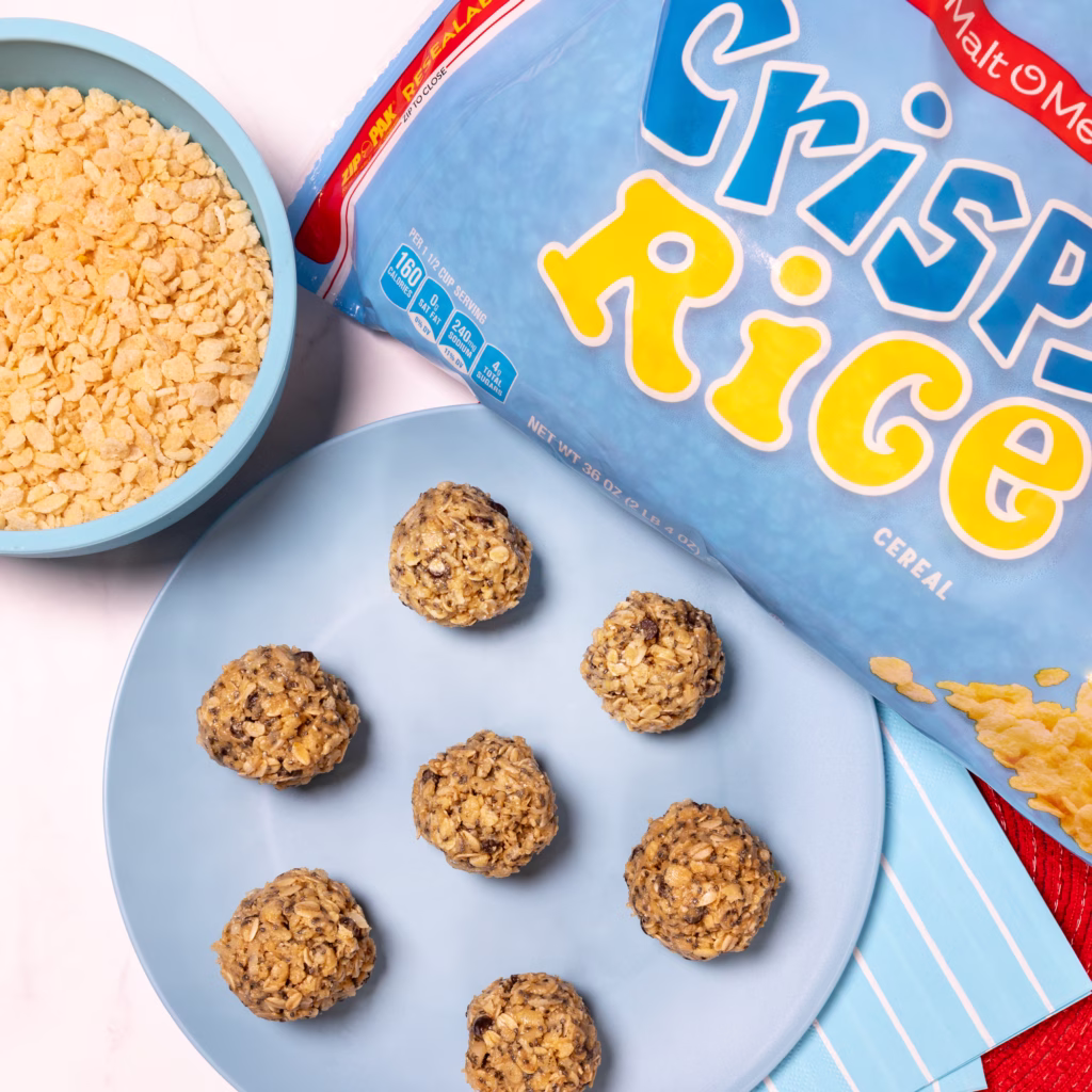 Malt-O-Meal Cereal Crispy Rice No-Bake Energy Balls