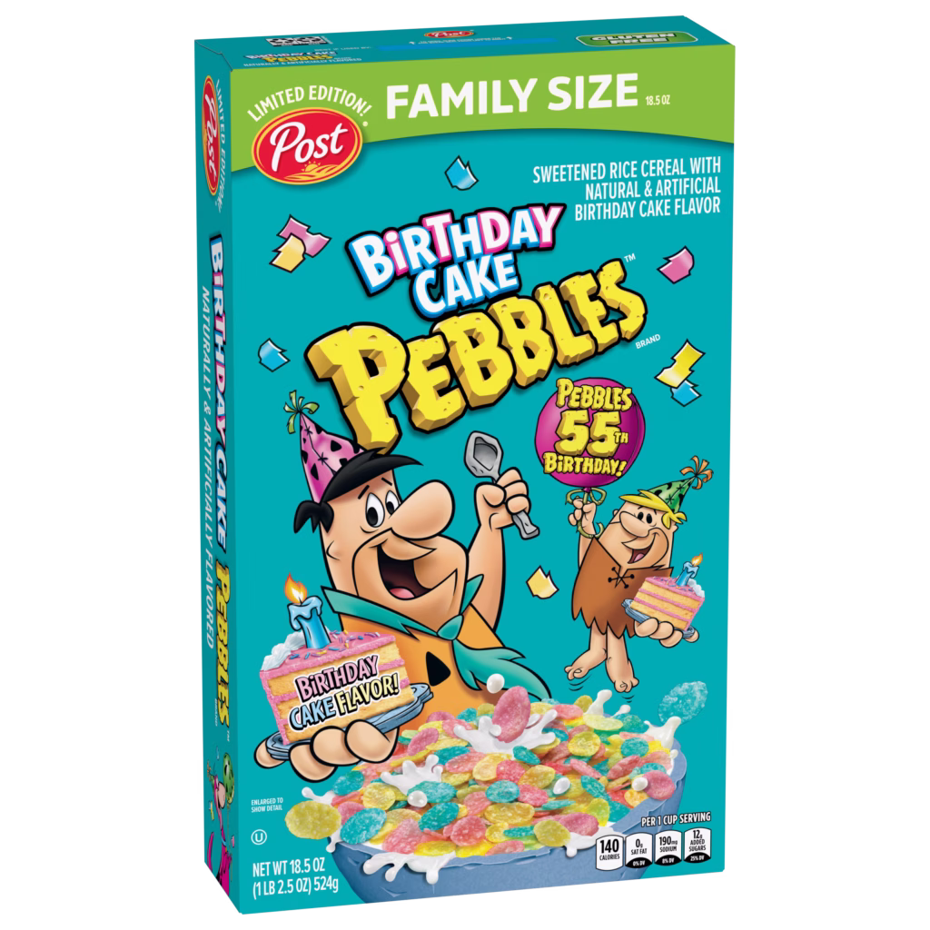 Birthday cake pebbles family size