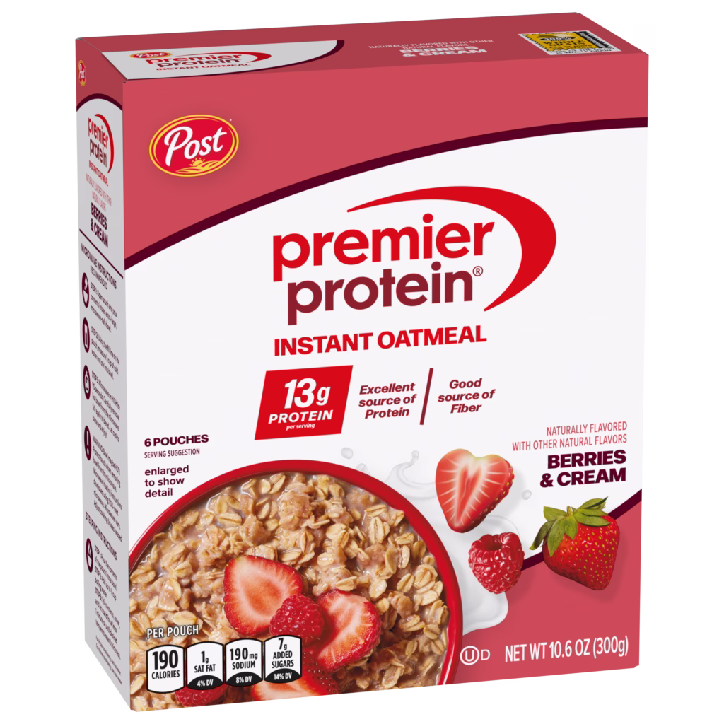 Premier Protein berries & cream oatmeal