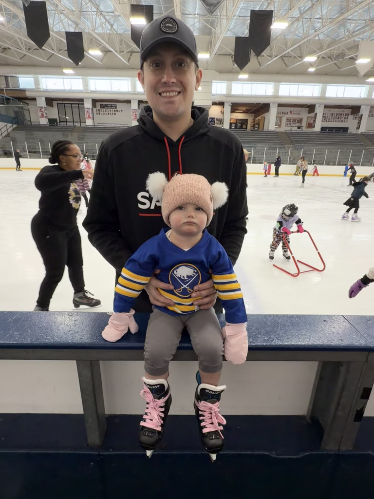 Ryan Evans and his daughter
