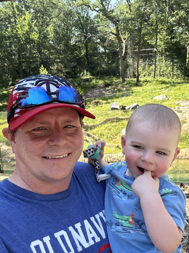 Blake Roseen and his son Ryker