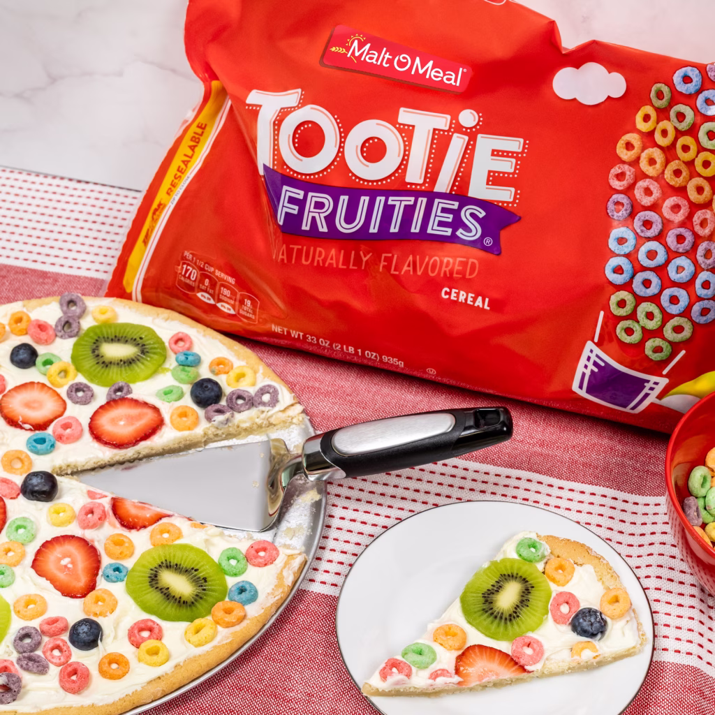 MOM tootie fruities cookie pizza