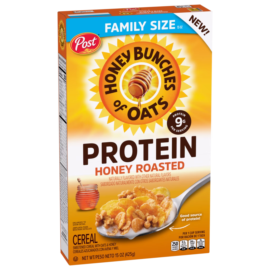 Honey Bunches of Oats Protein Honey Roasted cereal