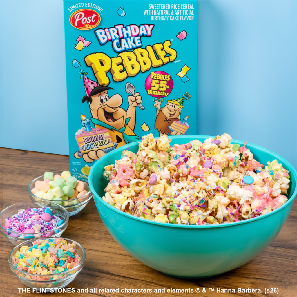 birthday cake pebbles unicorn popcorn